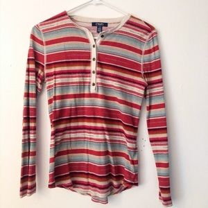 multi color striped long sleeve shirt from CHAPS